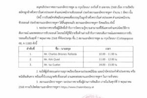 <strong>Read more about</strong><br />ประกาศ รายชื่อผู้มีสิทธิเข้ารับการสอบสัมภาษณ์และทดสอบการขับรถยนต์ เพื่อบรรจุเป็นลูกจ้างชั่วคราวในต่างประเทศ ตำแหน่งพนักงานขับรถยนต์ ประจำสถานเอกอัครราชทูตฯ ประกาศ รายชื่อผู้มีสิทธิเข้ารับการสอบสัมภาษณ์และทดสอบการขับรถยนต์ เพื่อบรรจุเป็นลูกจ้างชั่วคราวในต่างประเทศ ตำแหน่งพนักงานขับรถยนต์ ประจำสถานเอกอัครราชทูตฯ